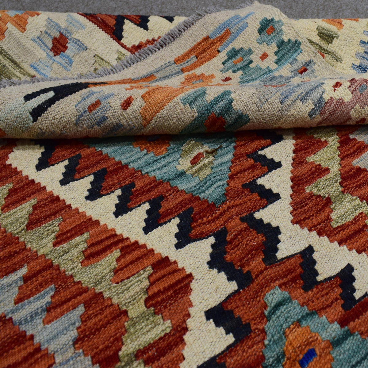 Kilim Afghan Rug – Sky Triptych