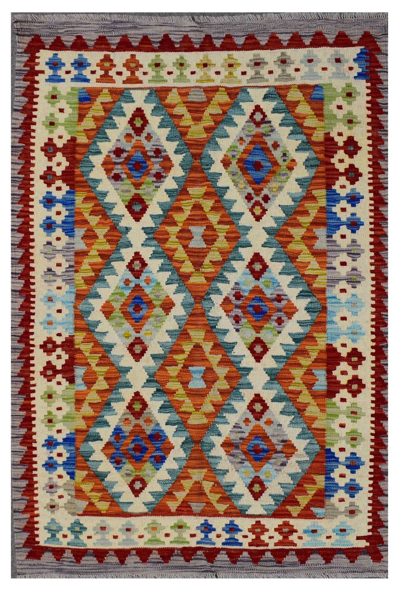Kilim Afghan Rug – Lagoon Constellation