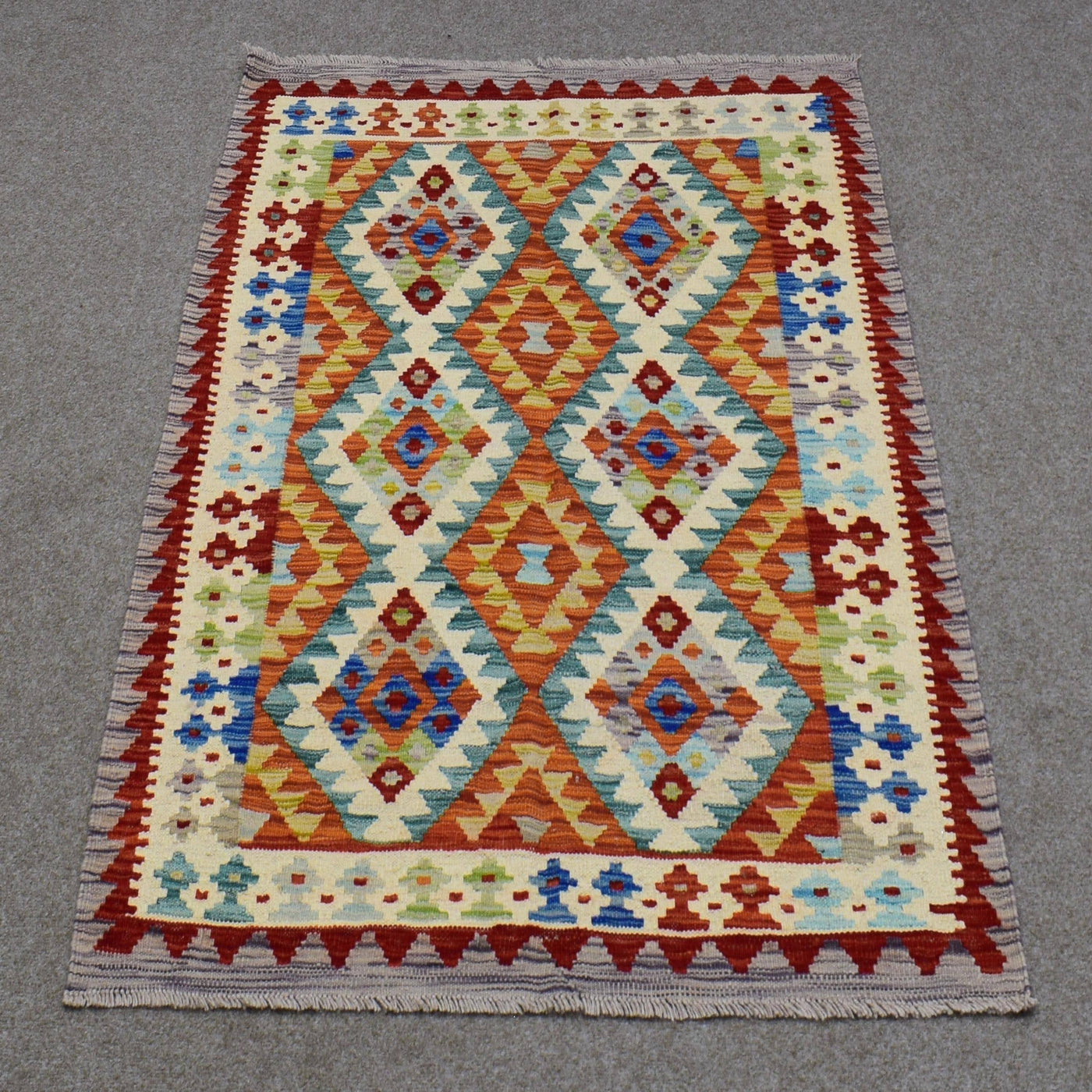 Kilim Afghan Rug – Lagoon Constellation