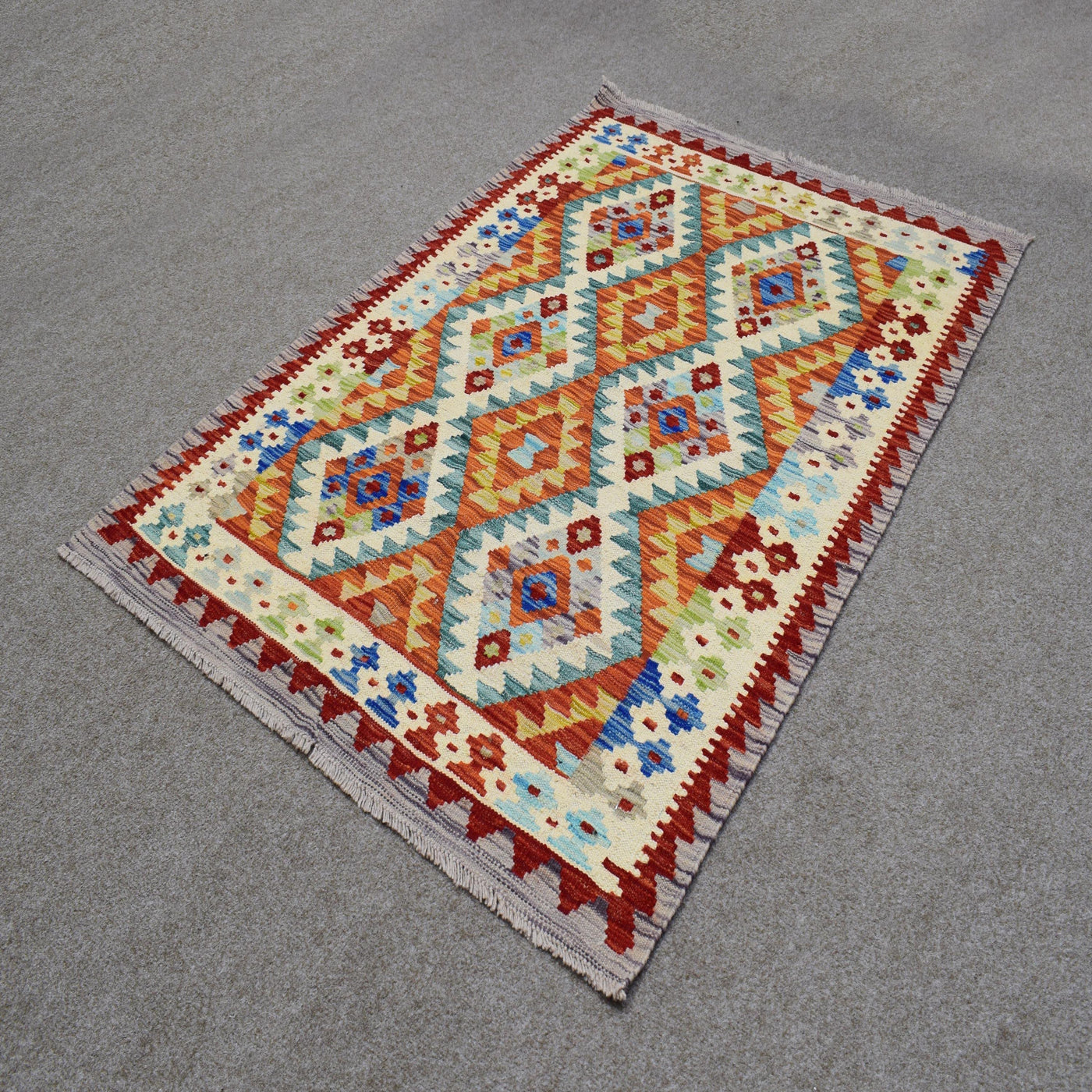 Kilim Afghan Rug – Lagoon Constellation