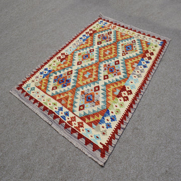 Hand-woven Afghan Kilim, 103 x 148 cm