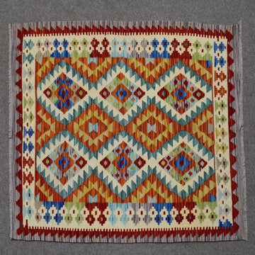 Hand-woven Afghan Kilim, 103 x 148 cm