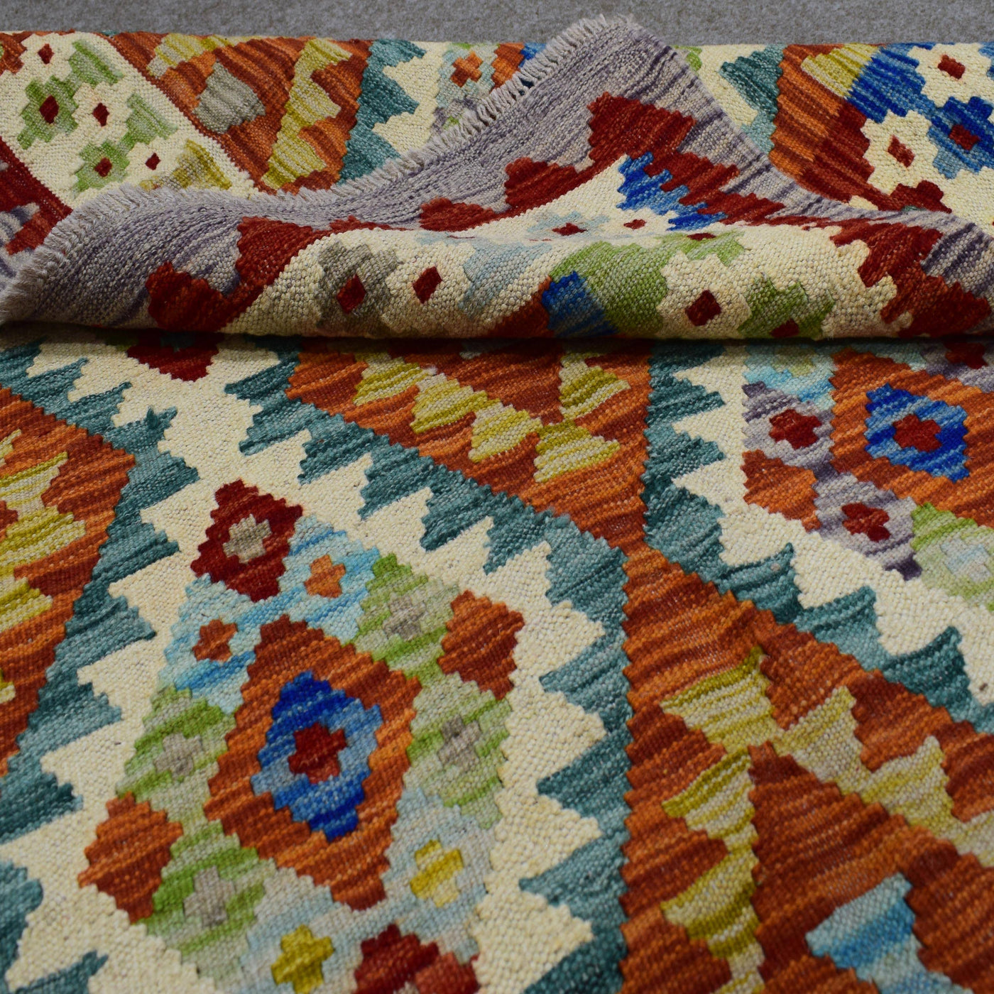 Kilim Afghan Rug – Lagoon Constellation