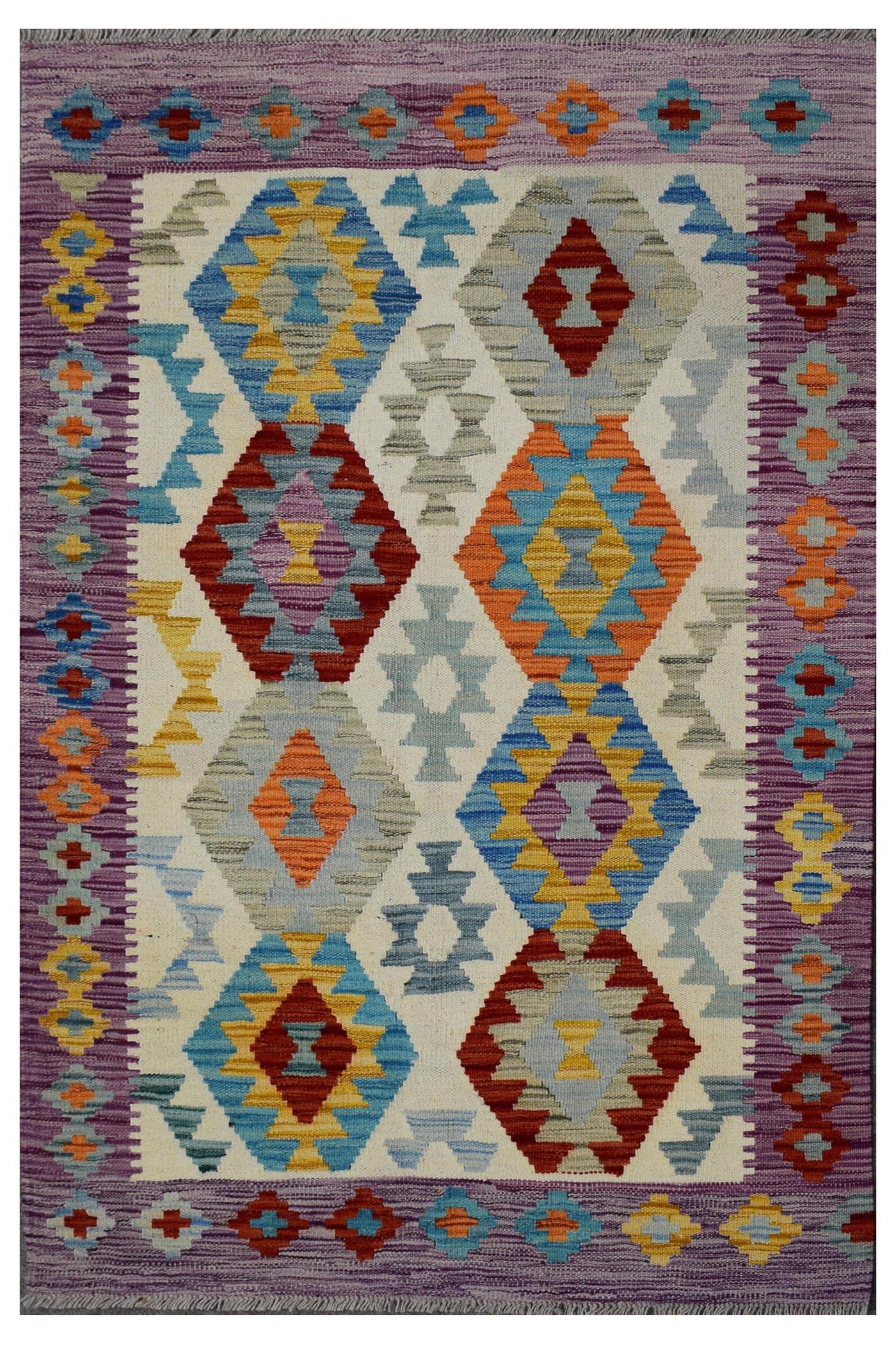 Kilim Afghan Rug – Sky Compass