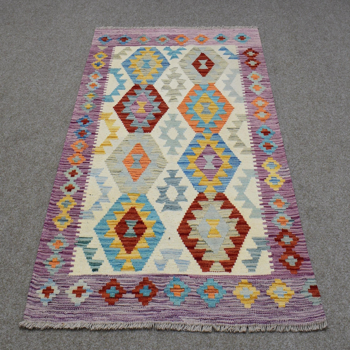 Kilim Afghan Rug – Sky Compass