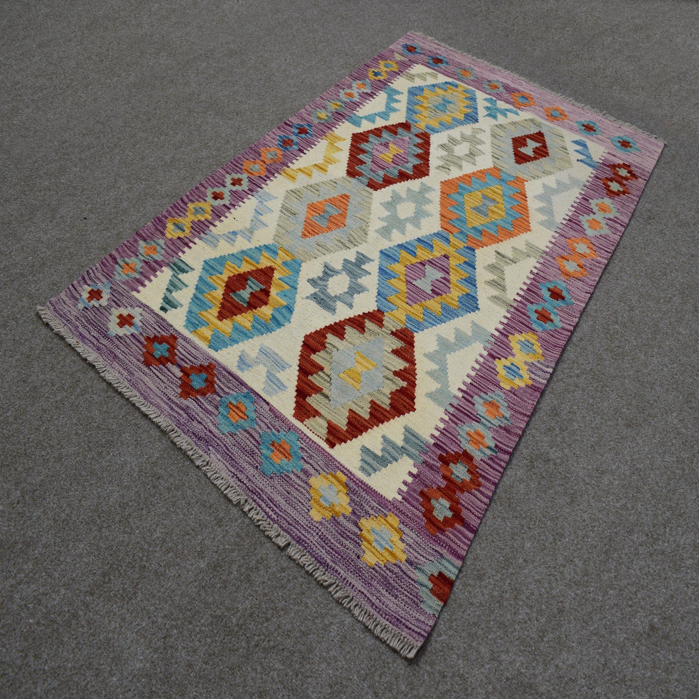 Kilim Afghan Rug – Sky Compass