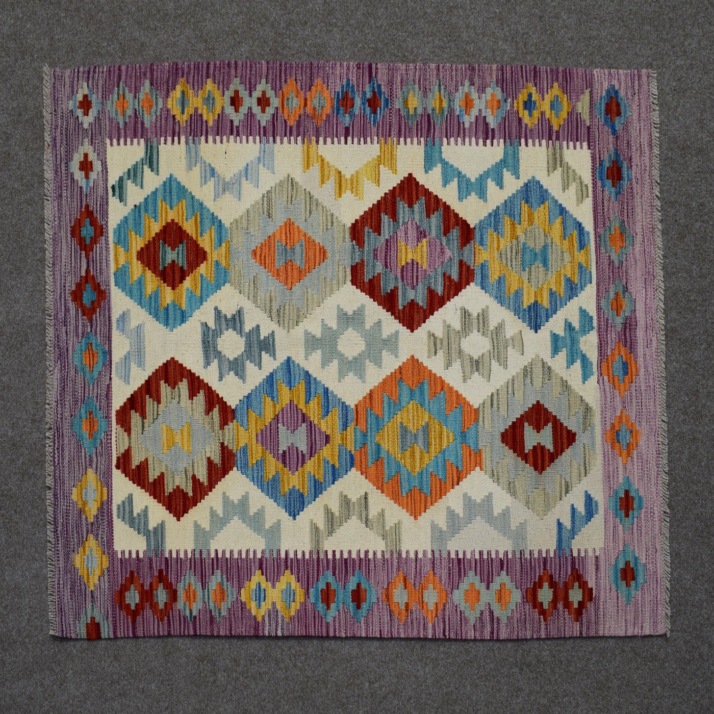 Kilim Afghan Rug – Sky Compass