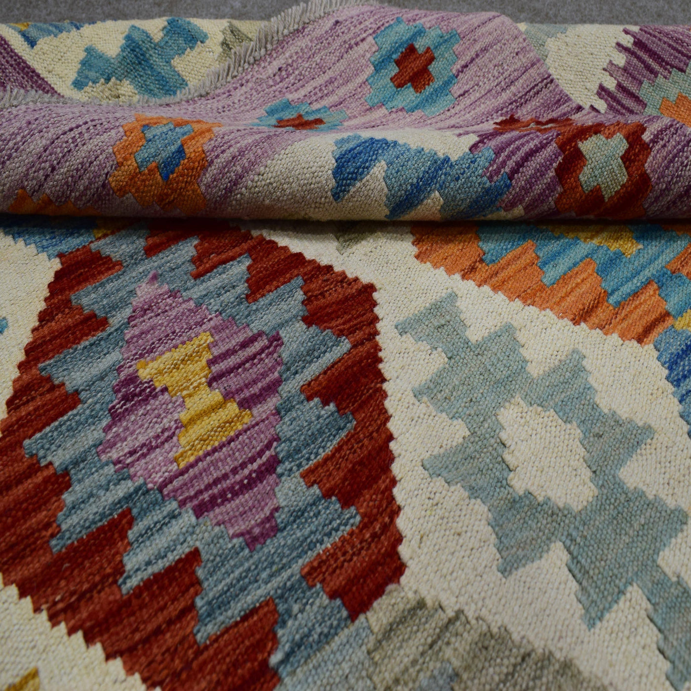 Kilim Afghan Rug – Sky Compass