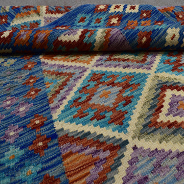 Hand-woven Afghan Kilim, 100 x 159 cm