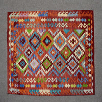 Hand-woven Afghan Kilim, 131 x 192 cm