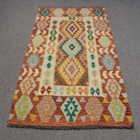 Hand-woven Afghan Kilim, 130 x 179 cm