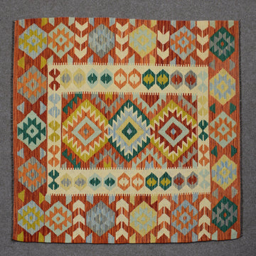 Hand-woven Afghan Kilim, 130 x 179 cm