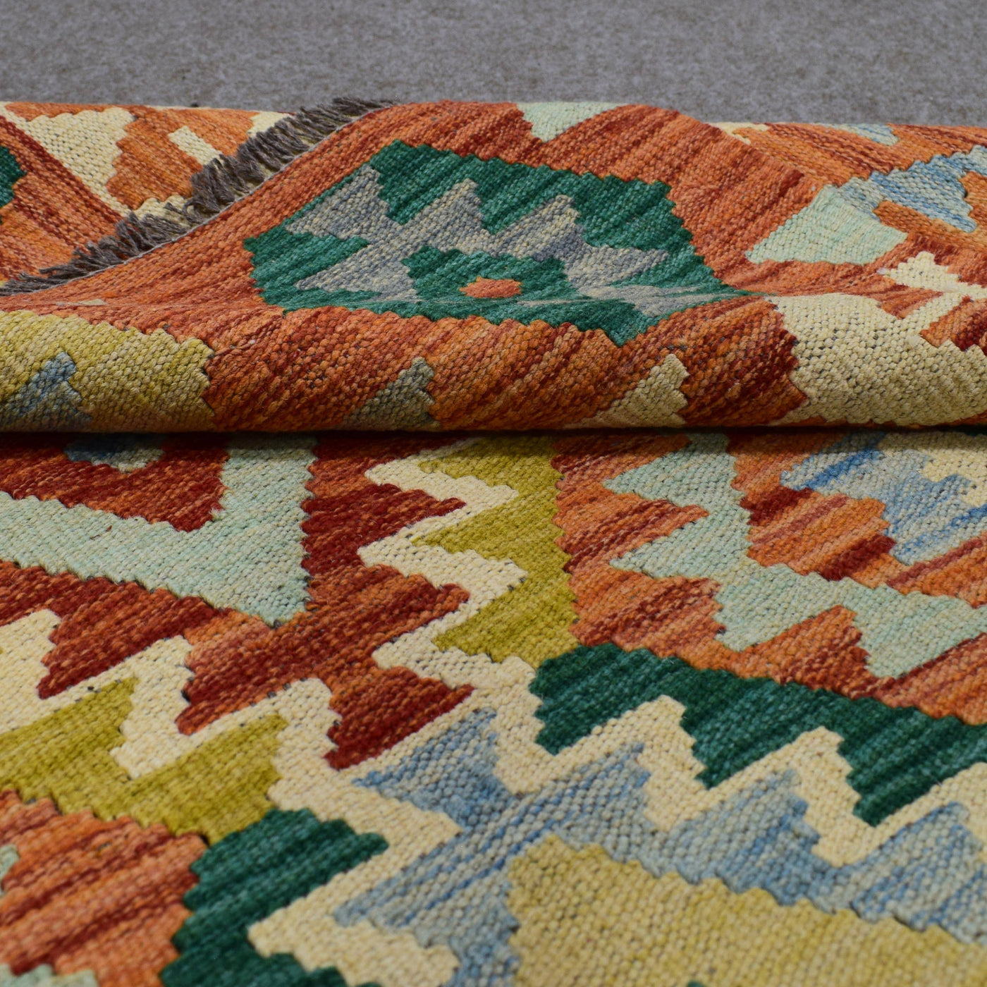Kilim Afghan Rug – Coral Keystone