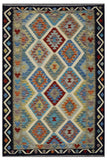 Hand-woven Afghan Kilim, 128 x 204 cm
