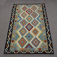 Hand-woven Afghan Kilim, 128 x 204 cm