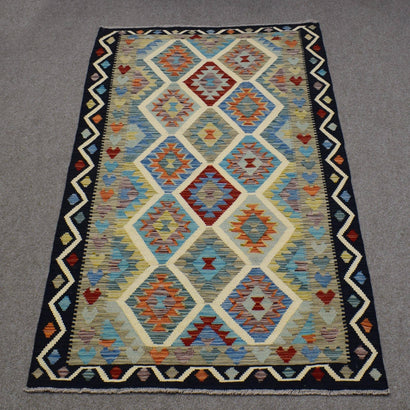 Hand-woven Afghan Kilim, 128 x 204 cm