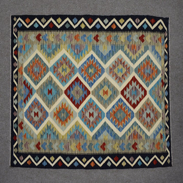 Hand-woven Afghan Kilim, 128 x 204 cm