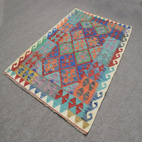 Hand-woven Afghan Kilim, 121 x 168 cm