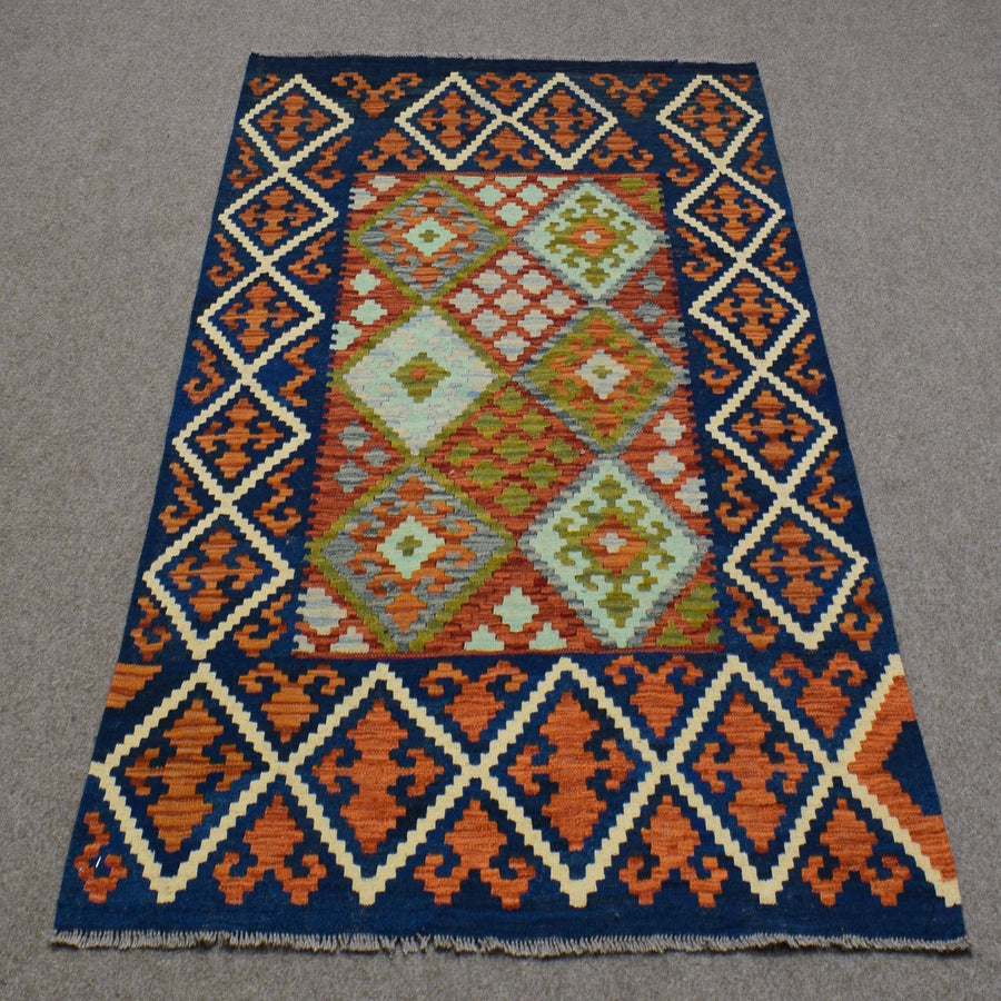 Hand-woven Afghan Kilim, 127 x 179 cm