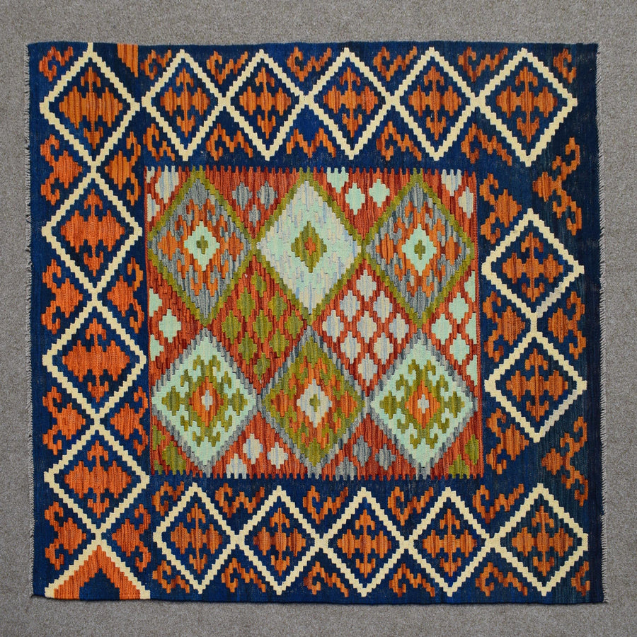 Hand-woven Afghan Kilim, 127 x 179 cm