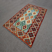 Hand-woven Afghan Kilim, 121 x 187 cm