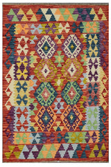 Hand-woven Afghan Kilim, 123  x 171 cm