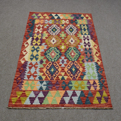 Hand-woven Afghan Kilim, 123  x 171 cm