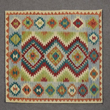 Hand-woven Afghan Kilim, 131  x 174 cm