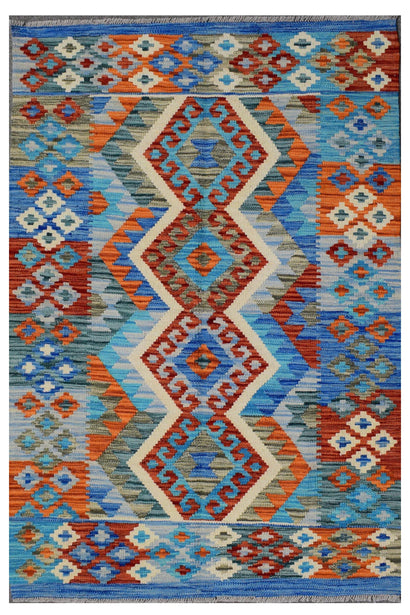Hand-woven Afghan Kilim, 104  x 148 cm