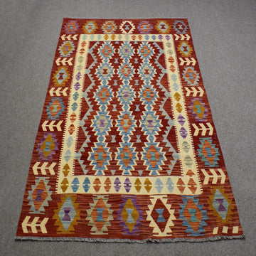 Hand-woven Afghan Kilim, 170 x 241 cm
