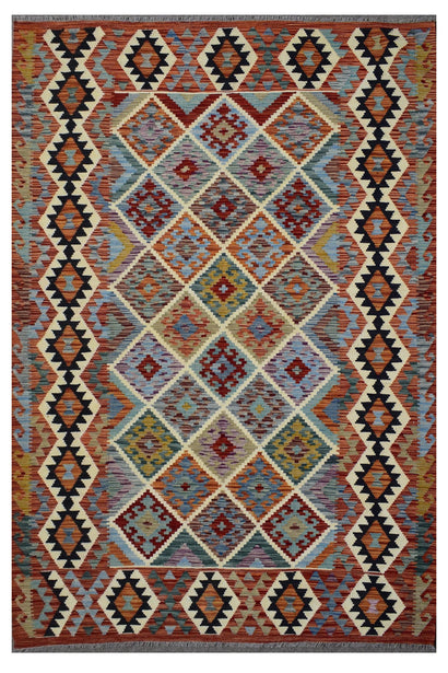 Hand-woven Afghan Kilim, 177 x 239 cm