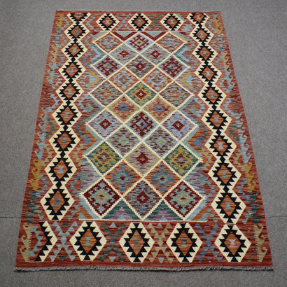 Hand-woven Afghan Kilim, 177 x 239 cm