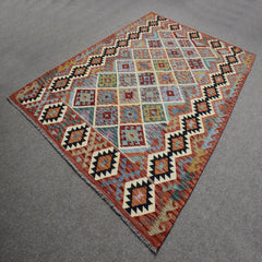 Hand-woven Afghan Kilim, 177 x 239 cm
