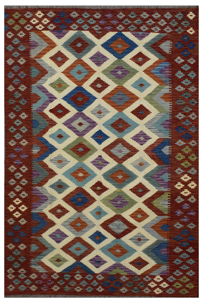 Hand-woven Afghan Kilim, 164 x 234 cm