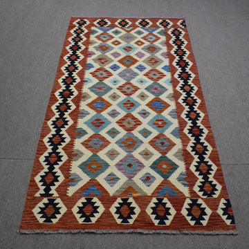 Hand-woven Afghan Kilim, 166 x 239 cm