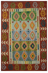 Hand-woven Afghan Kilim, 177 x 244 cm