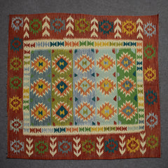 Hand-woven Afghan Kilim, 177 x 244 cm