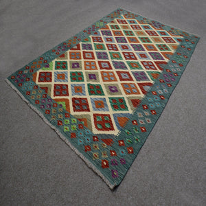 Hand-woven Afghan Kilim, 168 x 234 cm