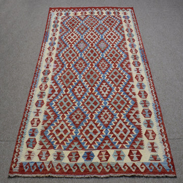 Hand-woven Afghan Kilim, 166 x 239 cm