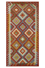 Hand-woven Afghan Kilim Runner, 77 x 225 cm