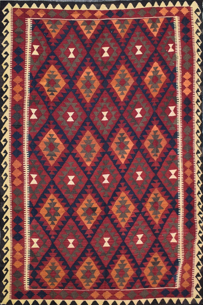 Elegant Tribal Maimana Kilim, 205 x 297 cm (Clearance)
