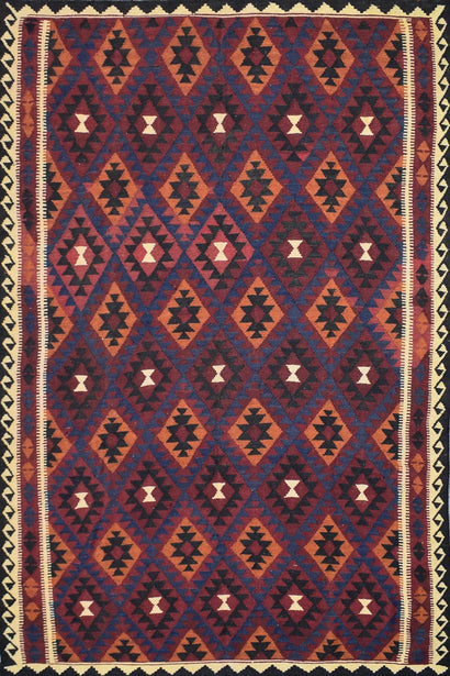 Elegant Tribal Maimana Kilim, 208 x 294 cm (Clearance)