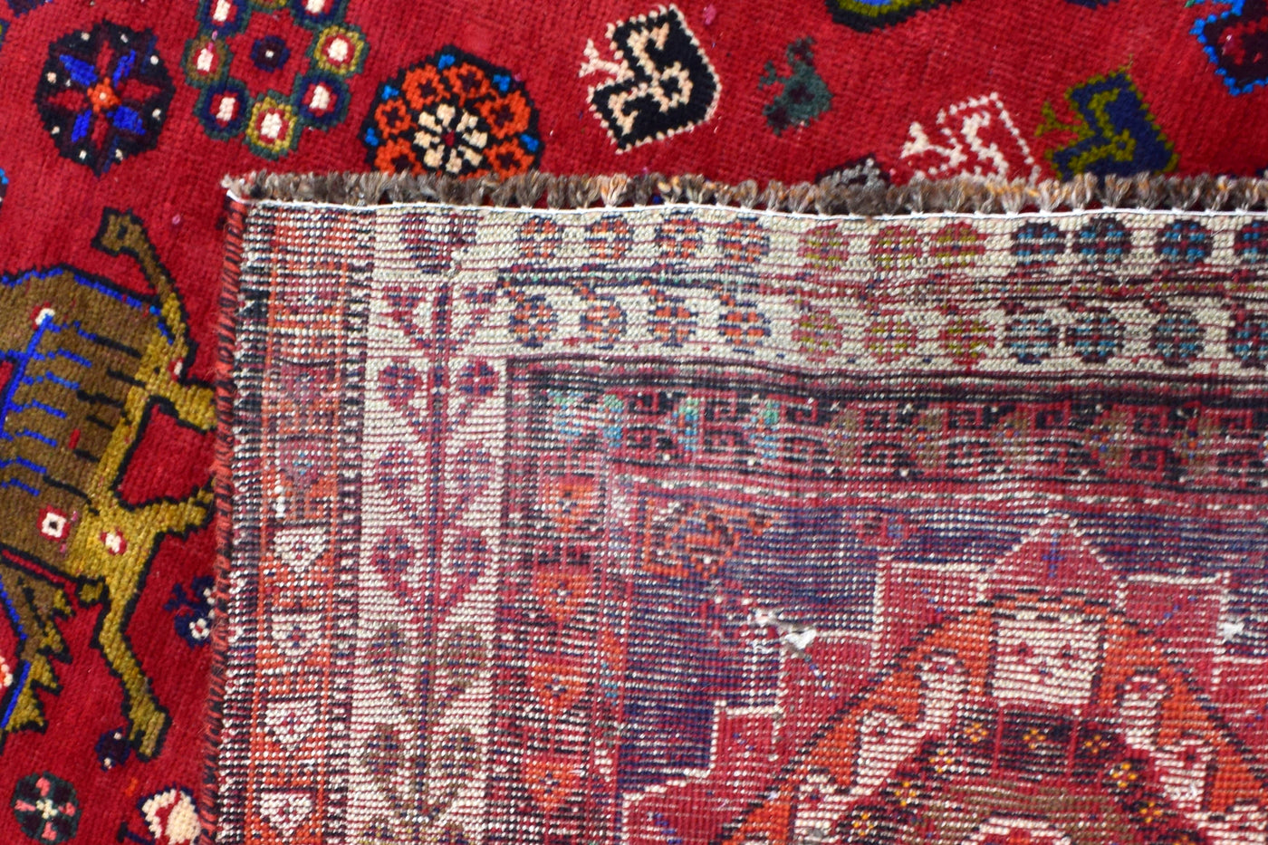 Vintage Shiraz Persian Rug – Azure Caravan