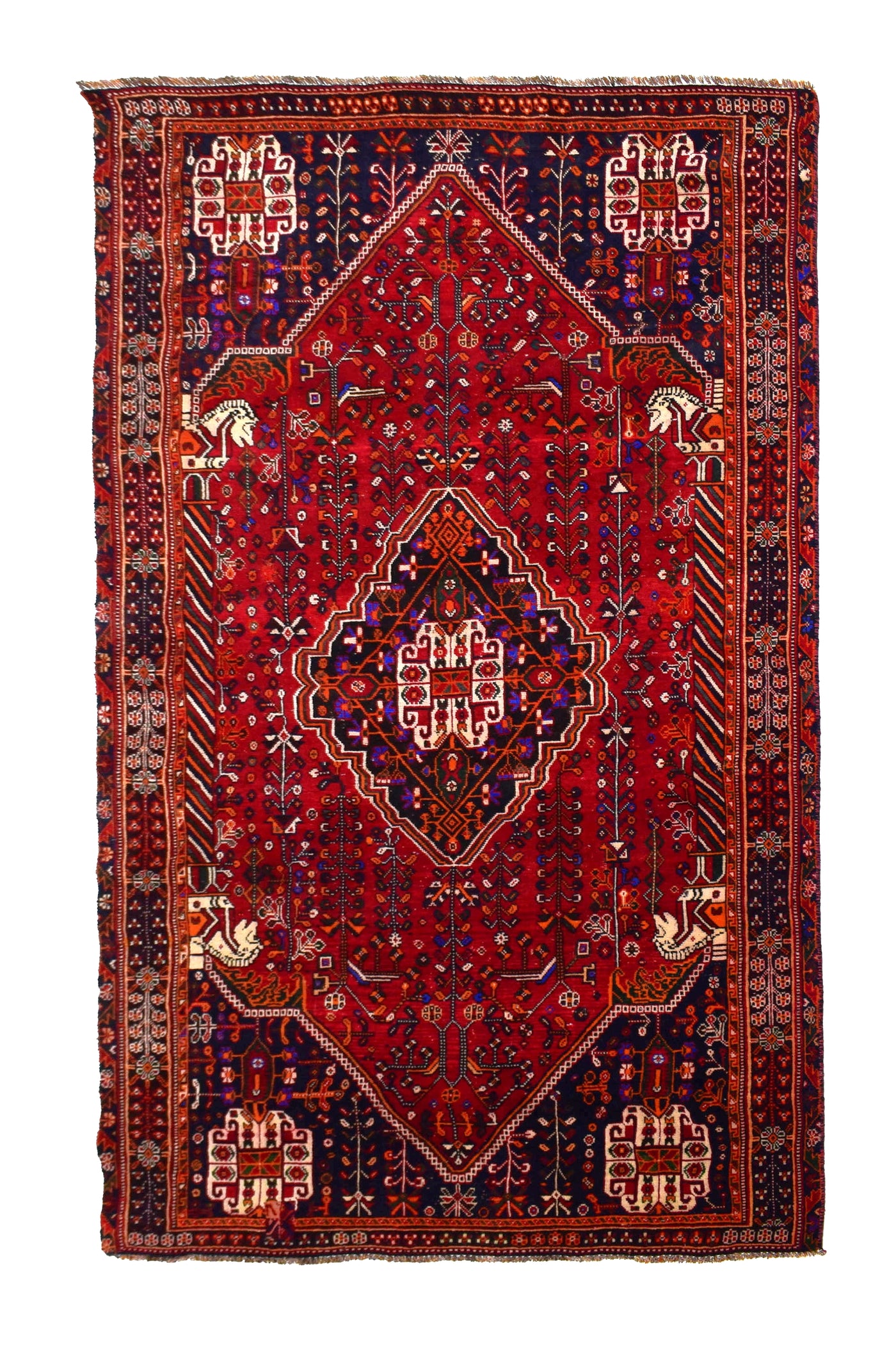 Vintage Shiraz Persian Rug – Cardinal Drift