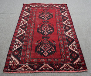 Antique Persian Shiraz rug 116x188 cm runner style with geometric tribal motifs