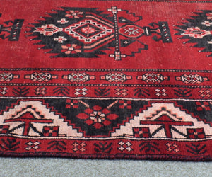 Traditional Shiraz Persian rug border detail with hand knotted tribal motifs