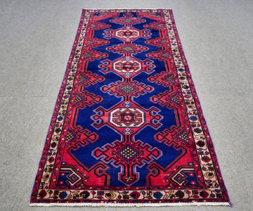Hand Knotted Vintage Persian Shiraz Runner 98 x 284 cm