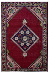 Hand Knotted Vintage Persian Shiraz Rug, 100 x 163 cm
