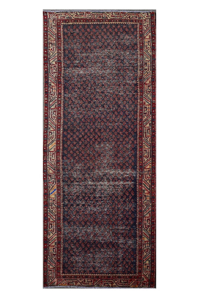 Hand Knotted Vintage Persian Shiraz Rug, 104 x 288 cm