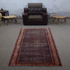 Hand Knotted Vintage Persian Shiraz Rug, 104 x 288 cm